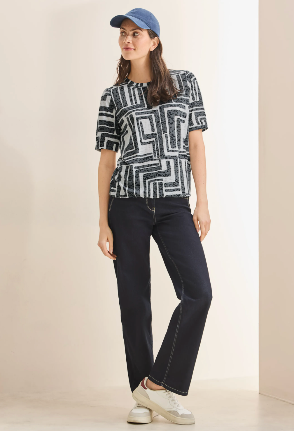 Cecil - Two tone printed burnout - T-Skjorte