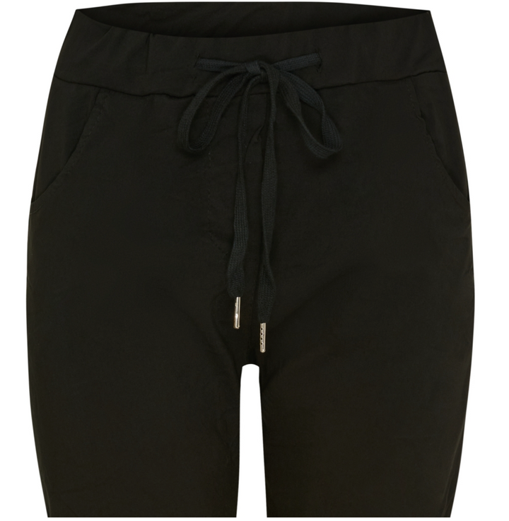 Marta Du Château - MDCKalie Bukse Med Strikk i Livet - Sort