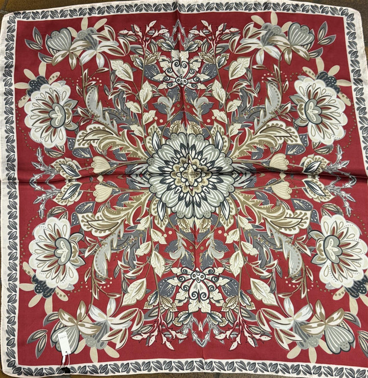 NORA Norway - Bandana skjerf - flower burgunder