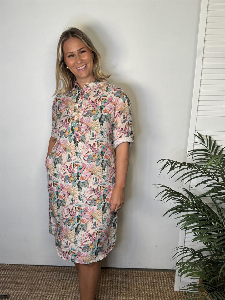 Jeans By Bessie - Linkjole med blomster