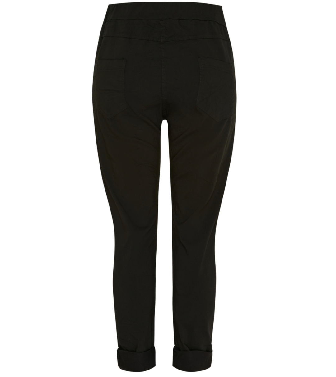 Marta Du Château - MDCKalie Bukse Med Strikk i Livet - Sort