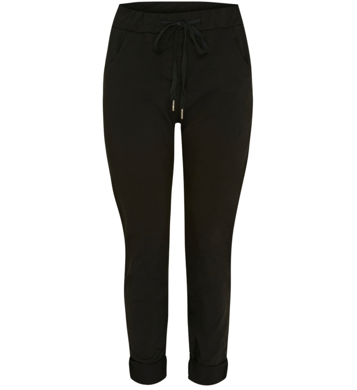 Marta Du Château - MDCKalie Bukse Med Strikk i Livet - Sort