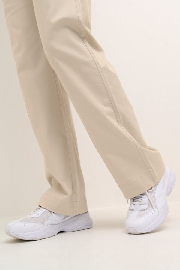 Kaffe Clothing - KAlea Chino Flared Bukse - Feather Gray