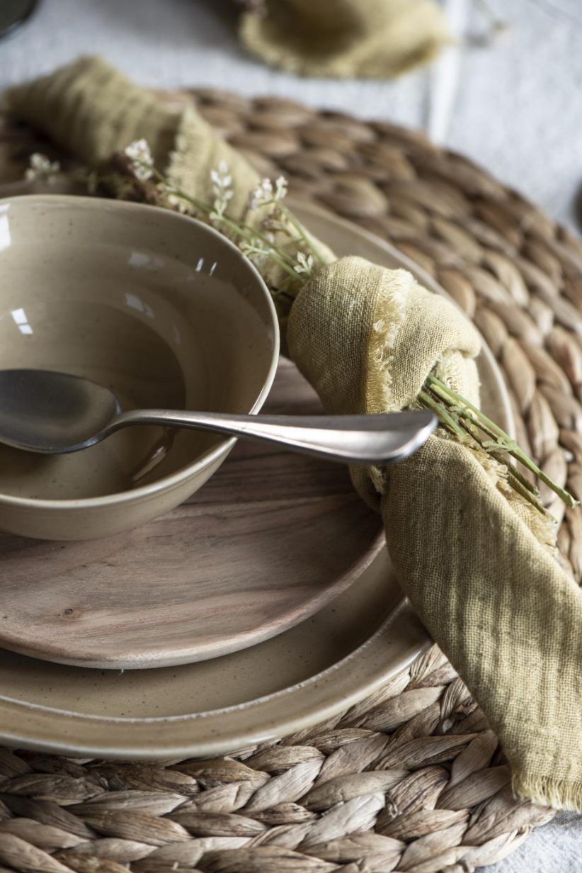 Ib Laursen - Håndlaget Dekkebrikke i Jute