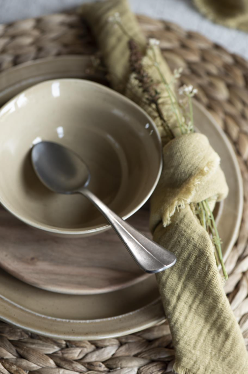 Ib Laursen - Håndlaget Dekkebrikke i Jute