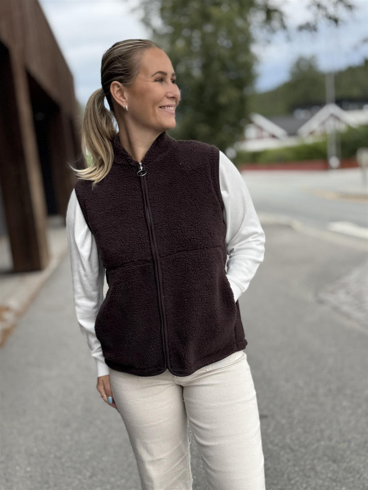 soyaconcept - SC-ONYX 3 TeddyVest - Brun