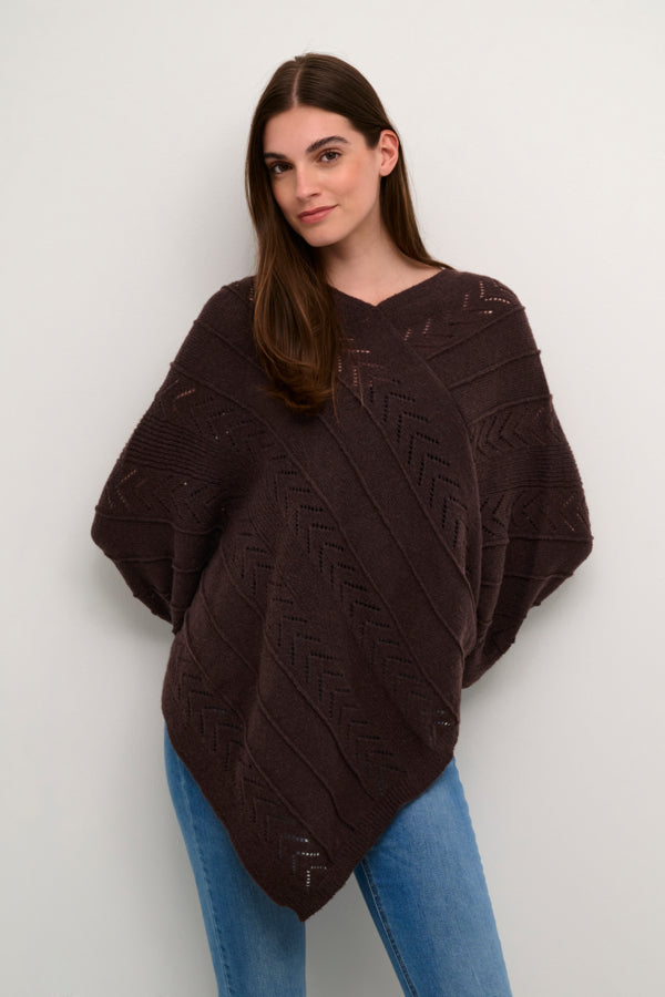 Cream - CRHoliday Strikket Poncho