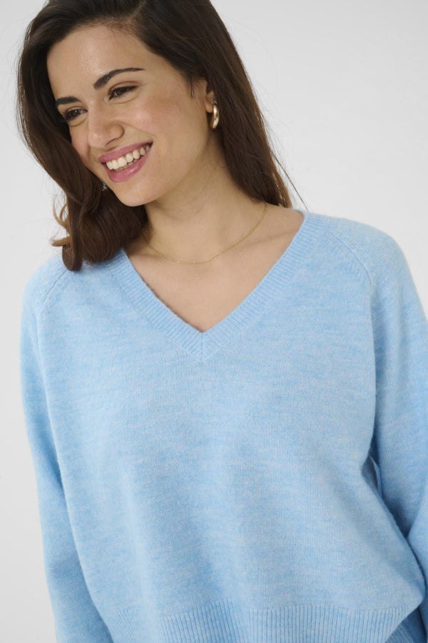 Kaffe Clothing - KAniel v-hals genser - Grønn