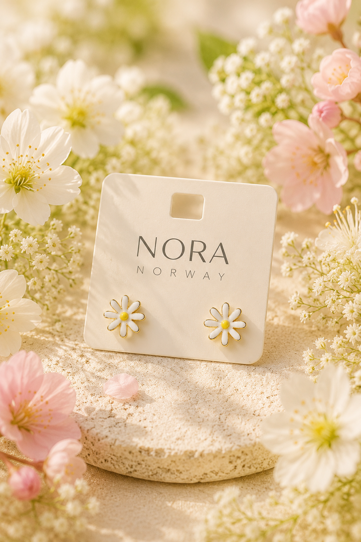NORA Norway - D'lion Stud Ear - Blomster Øredobber