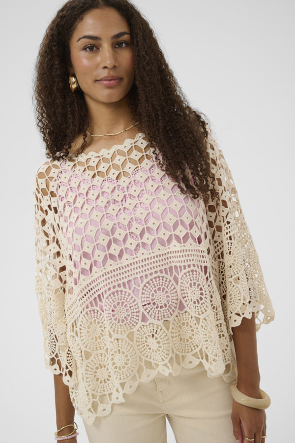 Cream - CRGINA Poncho