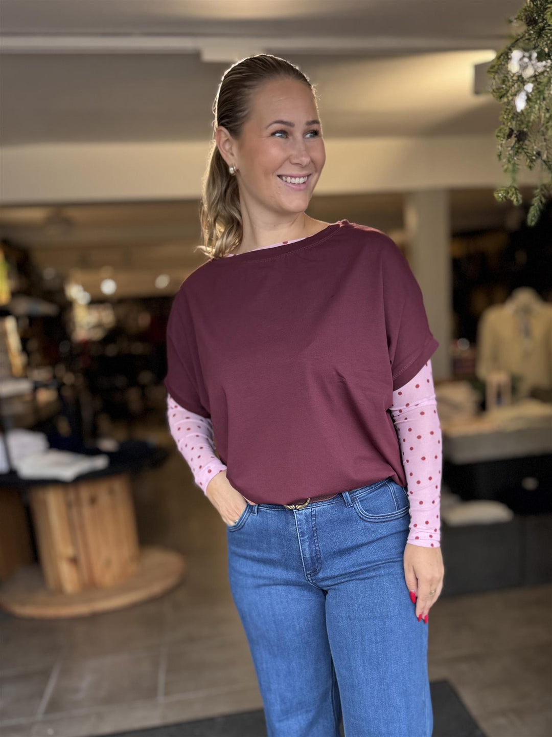 Black Colour - BCMAY LOOSE BLOUSE -Plum