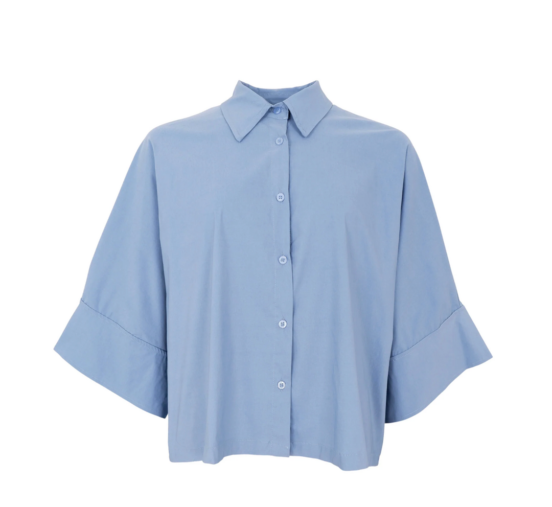 Black Colour - BCDavina loose skjorte - Dust blue
