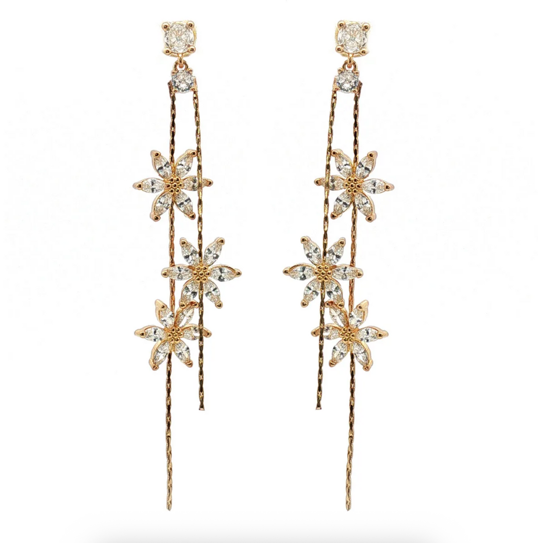 A&C - Nordic Jewellery Design - Lange øredobber med blomster, G