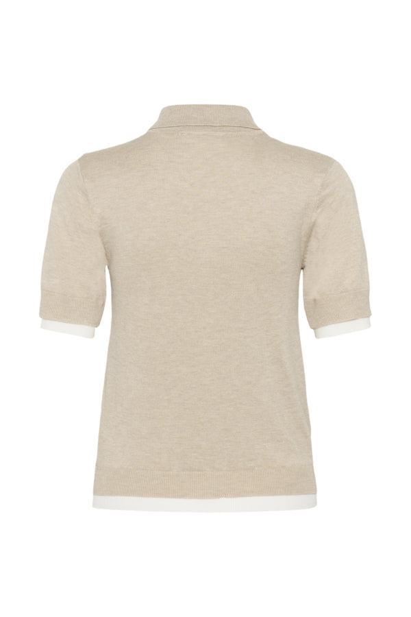 Kaffe Clothing - KALIZZA Kontrast polo genser med kort erm