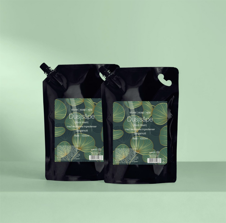 Stone Soap Spa - Dusjsåpe – Bergamott – 1000ml refill