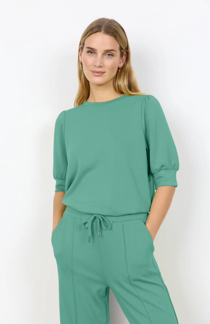 soyaconcept - SC-BANU 83 Genser med kort erm - Grønn