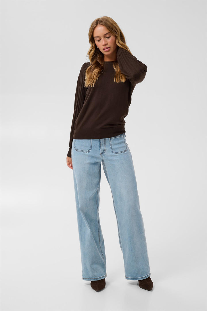 Kaffe Clothing - KAlone Genser - Brun