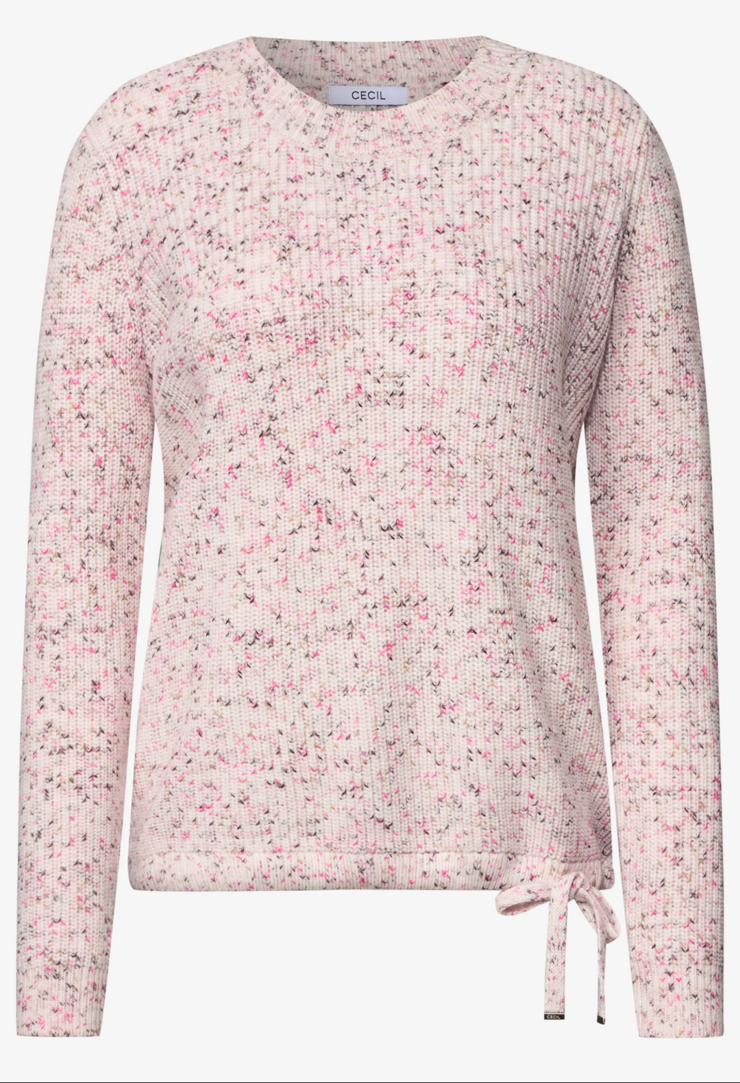 Cecil - Cecil strikkegenser med rund hals – Space Dye