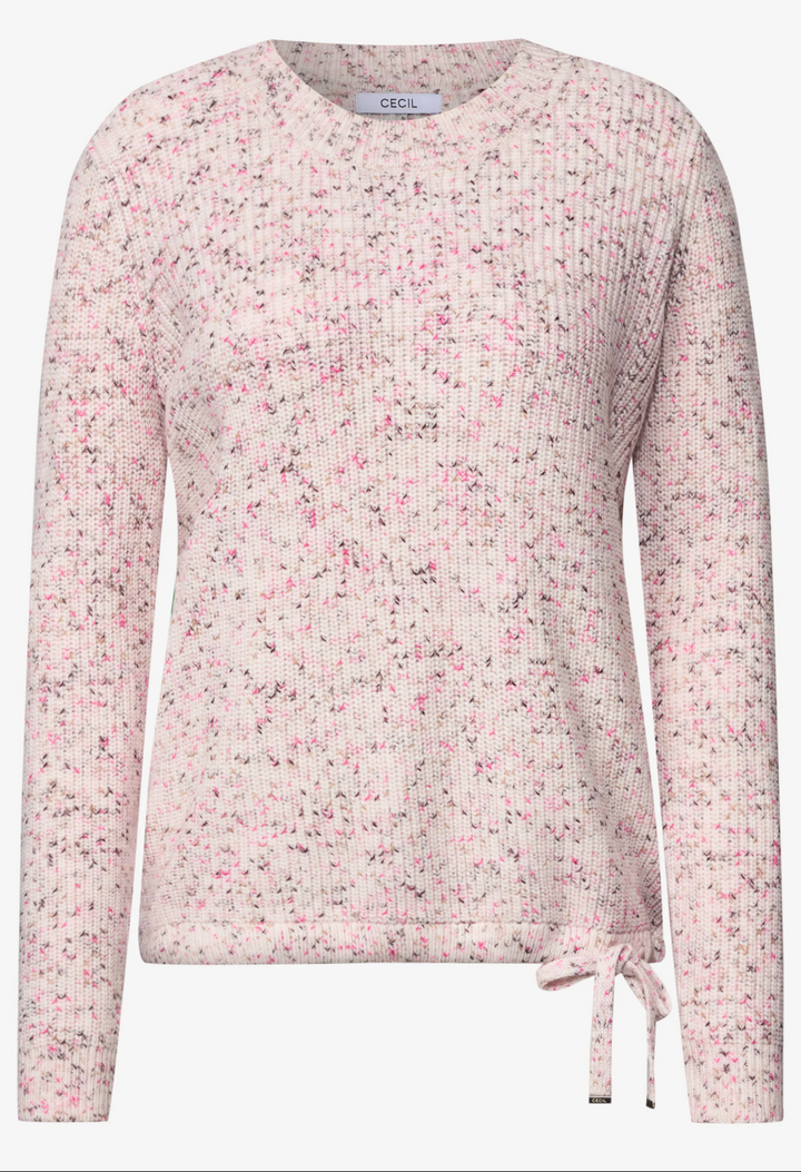 Cecil - Cecil strikkegenser med rund hals – Space Dye