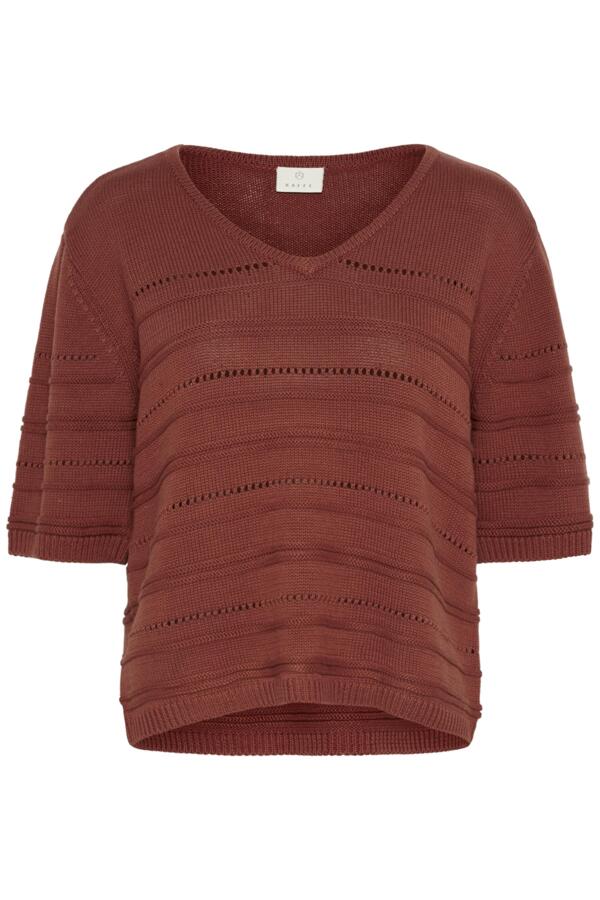 Kaffe Clothing - KAmellie topp med kort erm - Brun