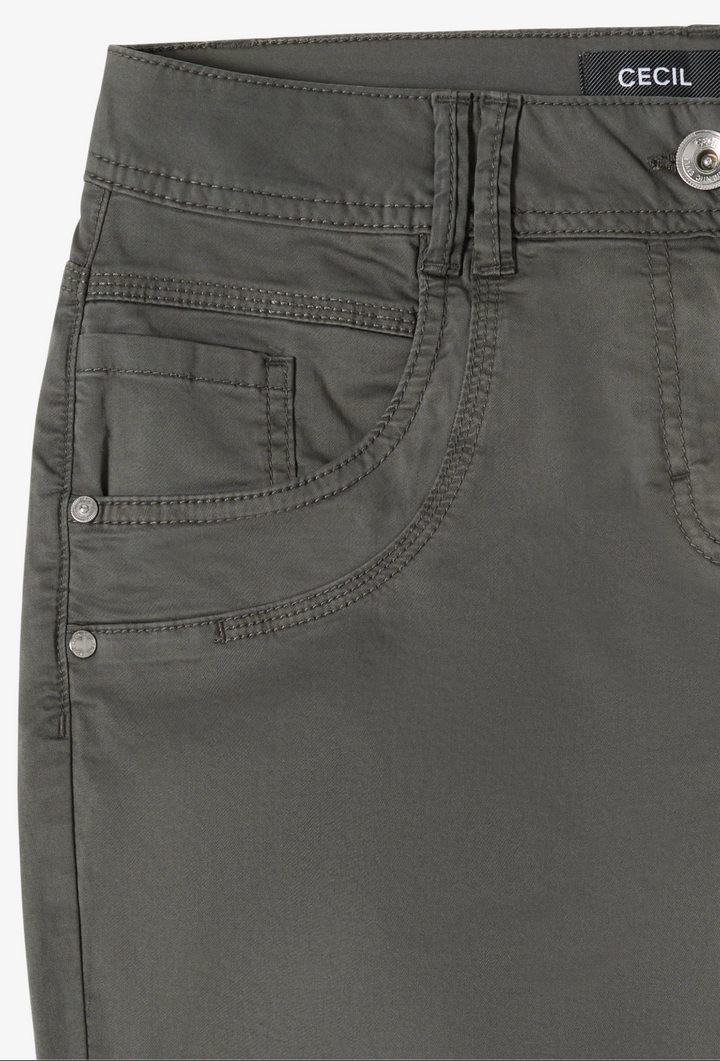 Cecil - Scarlett Bomulls Bukse - Khaki - L:26