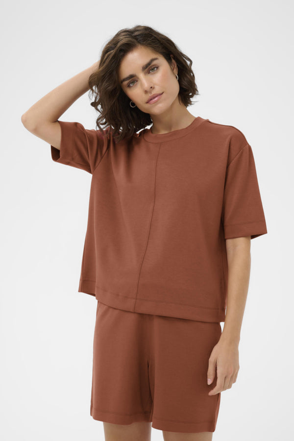 Kaffe Clothing - KAannie T-Skjorte - Brun