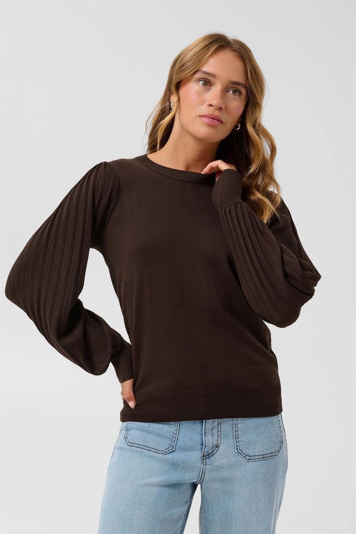 Kaffe Clothing - KAlone Genser - Brun