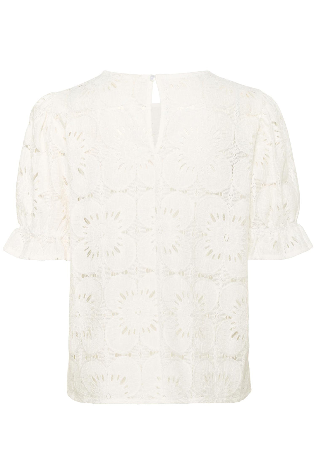 Cream - CRLibby Kortarmet Bluse med Blonder