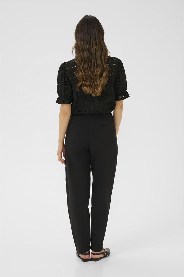 Cream - CRLibby Kortarmet Bluse med Blonder