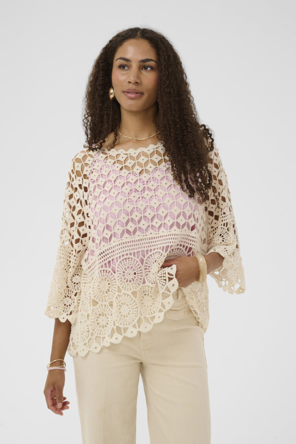 Cream - CRGINA Poncho