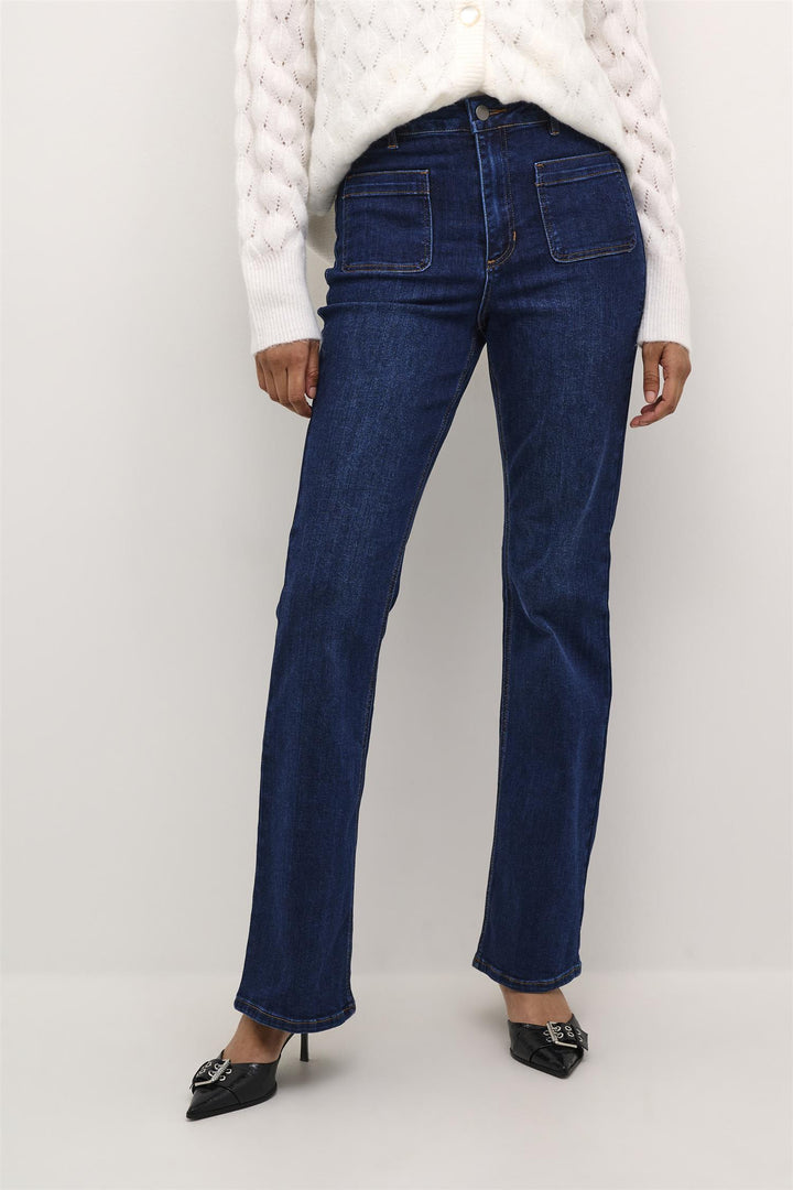 Kaffe Clothing - KAsinem Flared Jeans - Dark Blue Denim