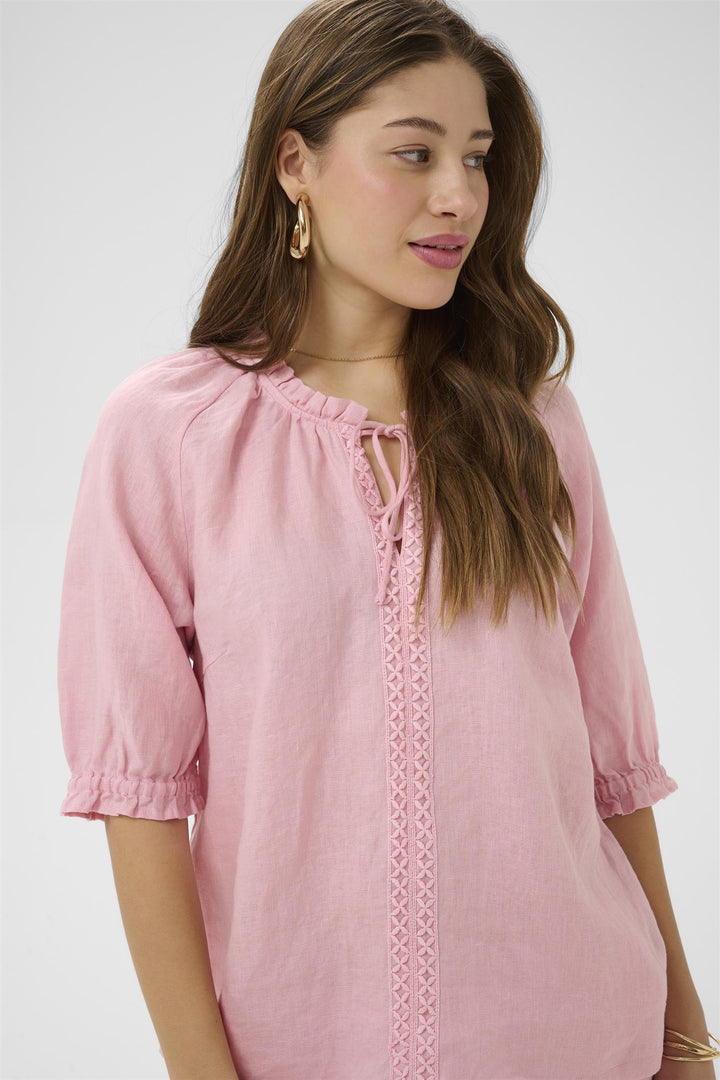 Cream - CRbellis Lace Linbluse