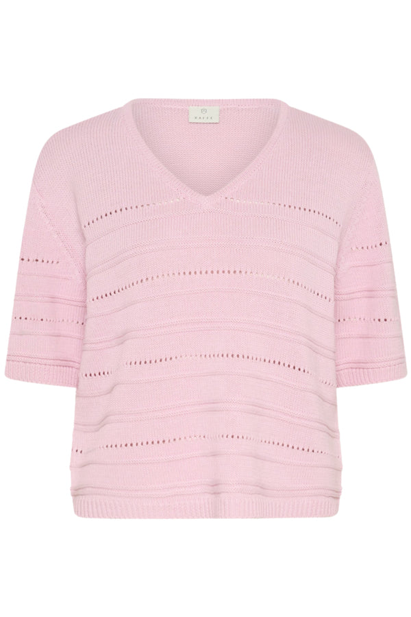 Kaffe Clothing - KAmellie topp med kort erm - Rosa