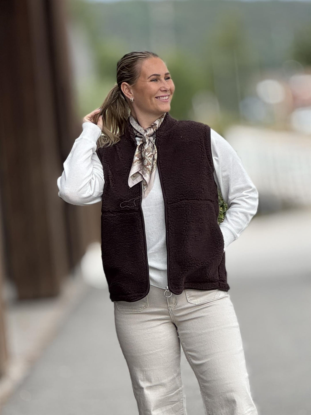 soyaconcept - SC-ONYX 3 TeddyVest - Brun