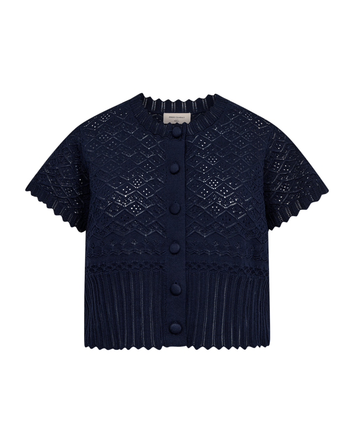 Freequent - FQdodo Cardigan - Mørk Blå