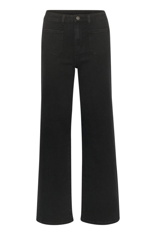 Kaffe Clothing - KAkarla Høytliv Flared Jeans - Sort