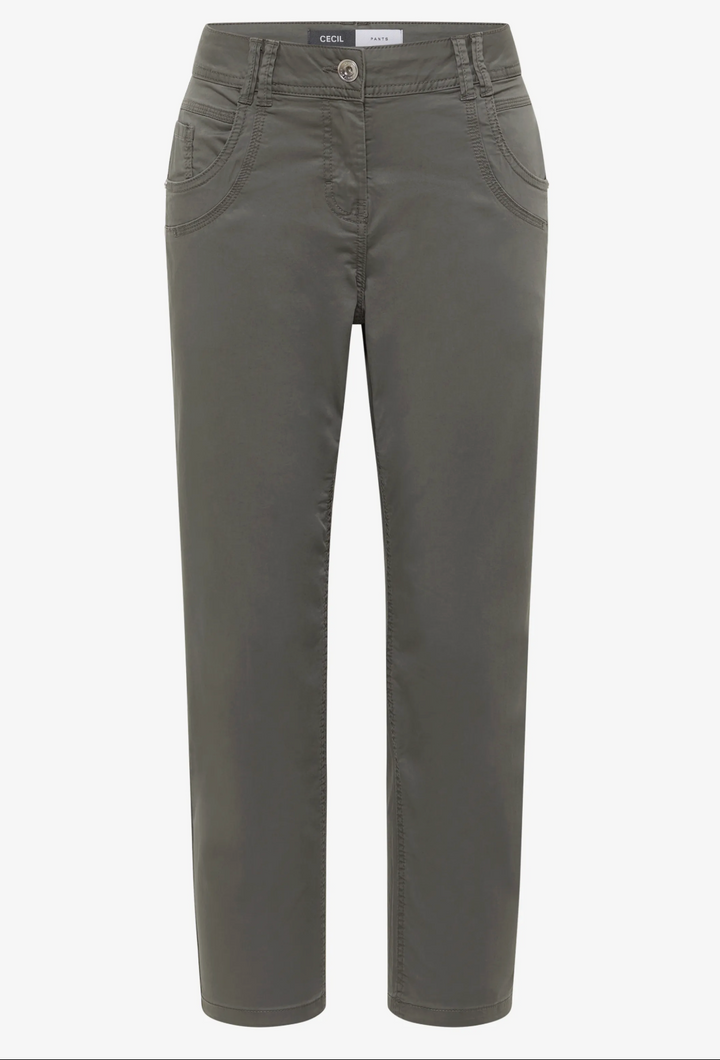 Cecil - Scarlett Bomulls Bukse - Khaki - L:26