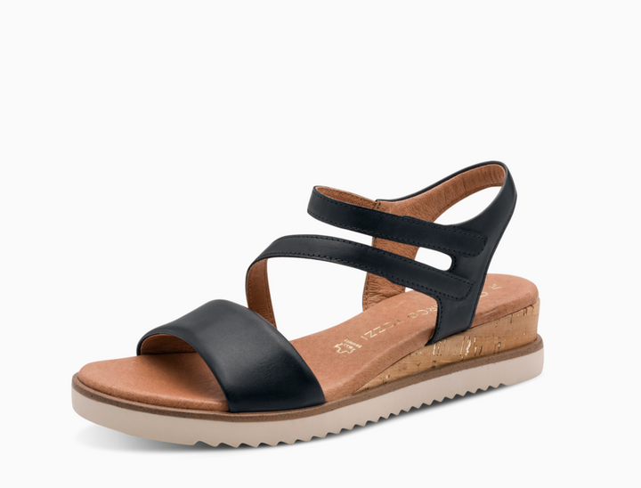 Marco Tozzi - Sandaler med kilehæl - Mørk Blå