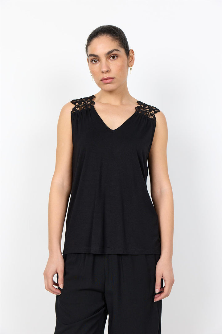 soyaconcept - SC-Marica Singlet med Blonde - Sort