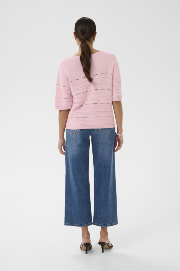 Kaffe Clothing - KAmellie topp med kort erm - Rosa