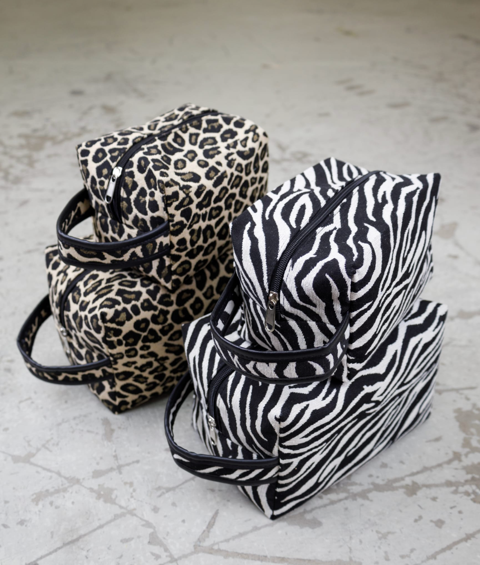 Black color - BCNYLA Makeup bag - zebra