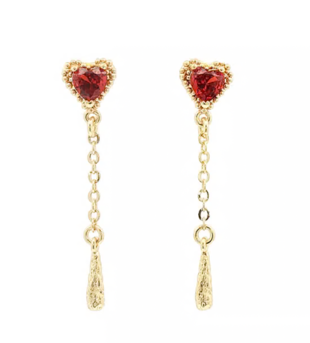 A&C - Nordic Jewellery Design - Hjerteøredobber - Rød