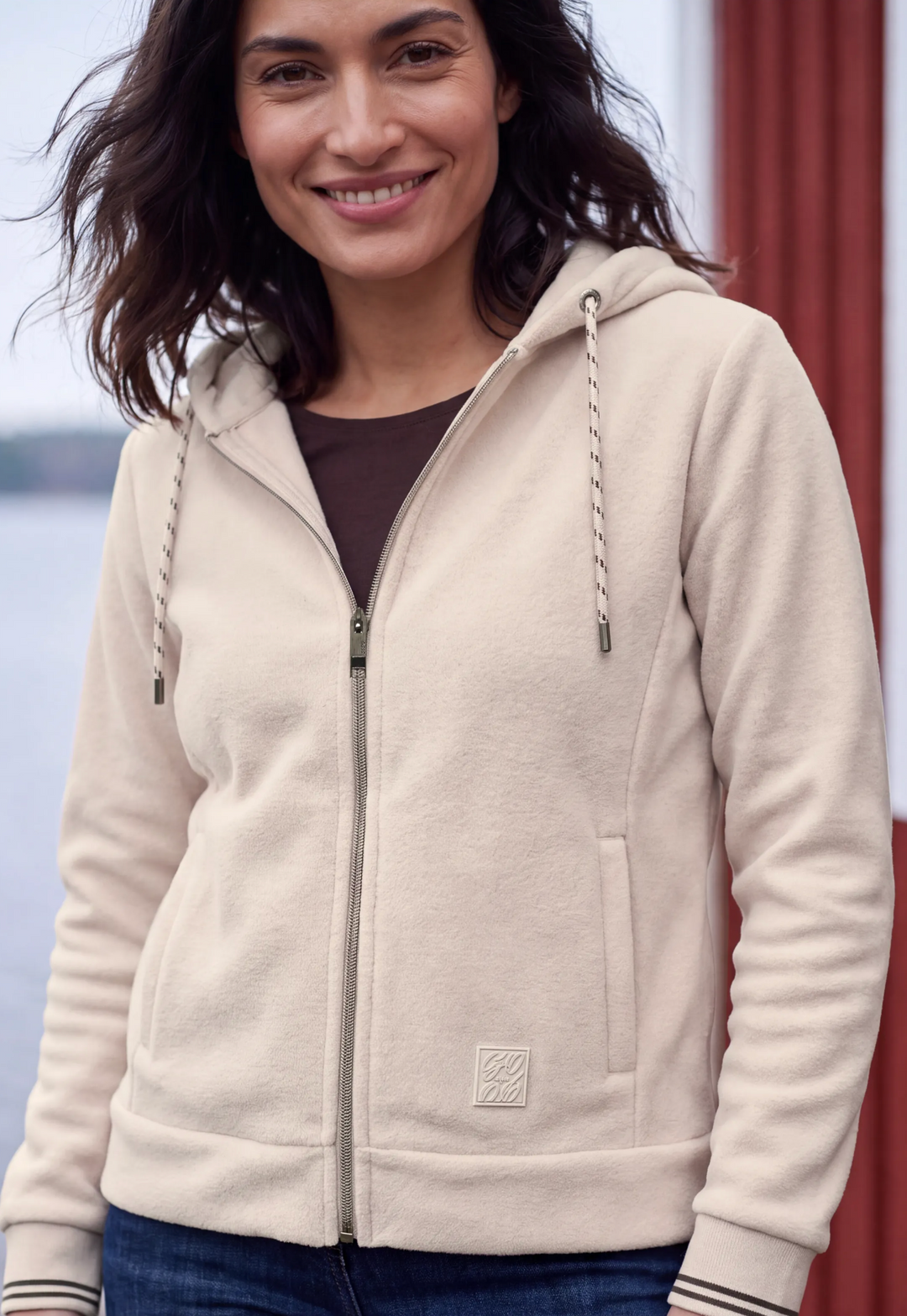 Cecil - Fleece Jakke med Hette
