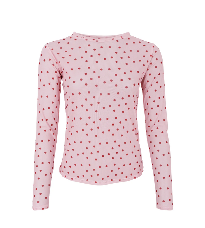 Black Colour - BCANNIE Meshbluse - Rose dot