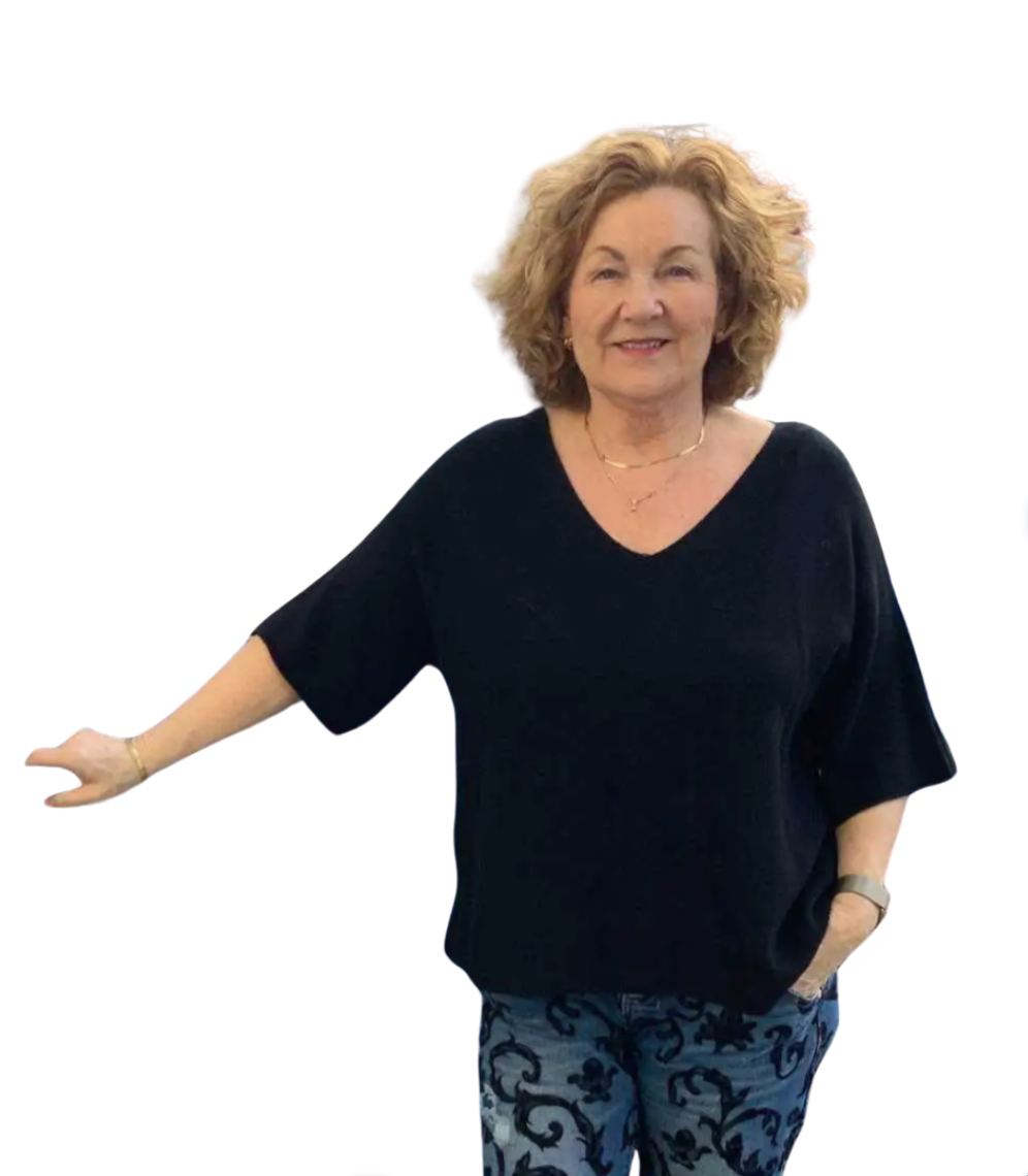 Drøbak Motehus - Mona genser med kort erm - V-hals - Sort