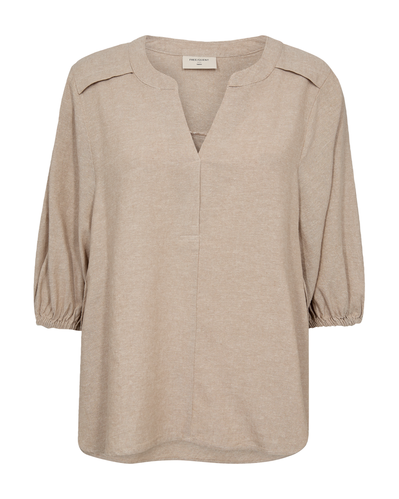 Freequent - FQLAVA BLUSE - SAND MELANGE