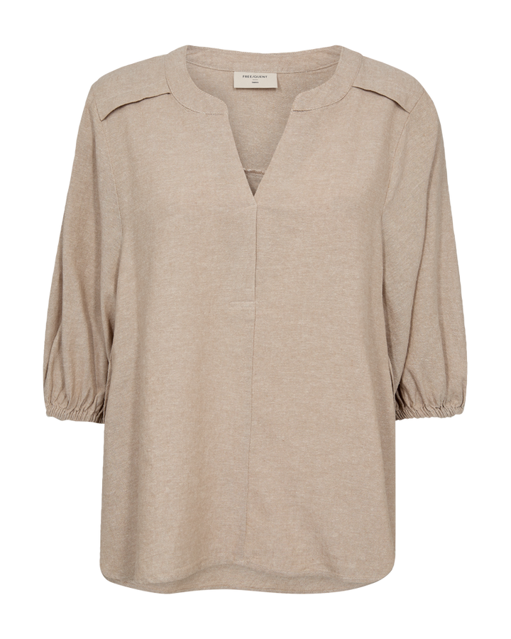 Freequent - FQLAVA BLUSE - SAND MELANGE