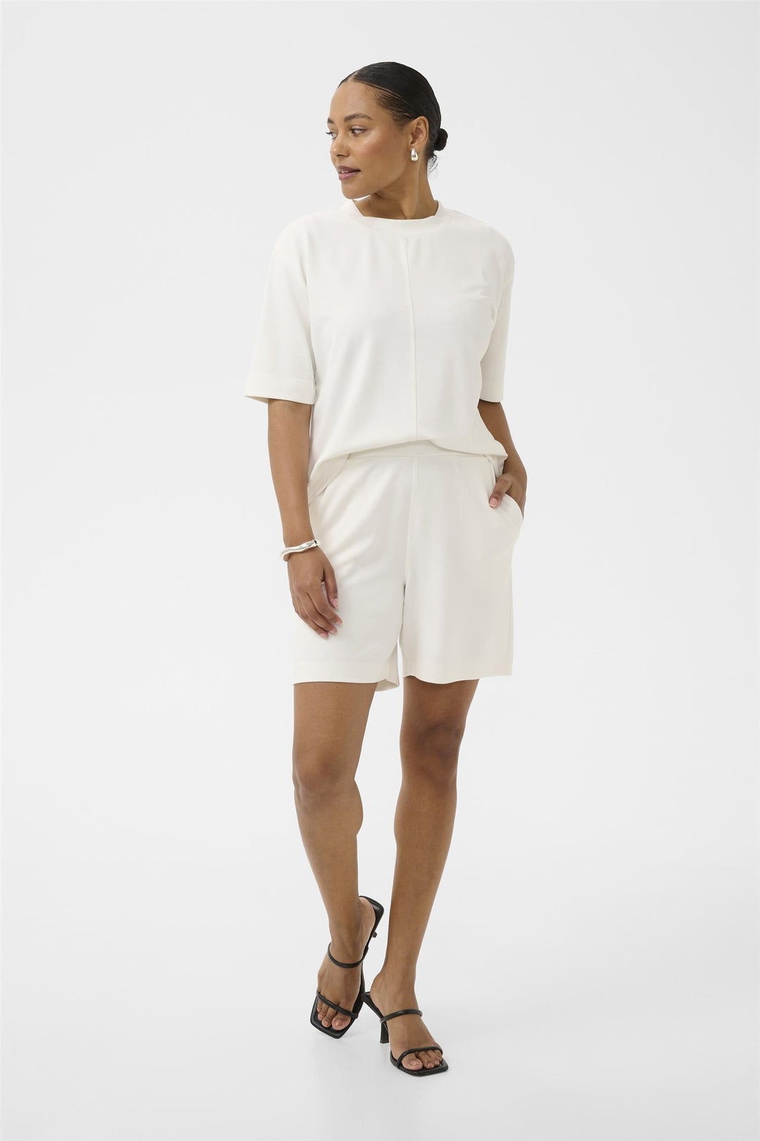 Kaffe Clothing - KAannie Jersey Shorts - Hvit
