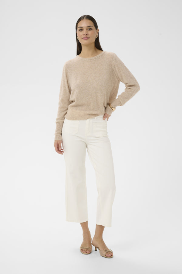 Kaffe Clothing - KAbrooke cropped HW Jeans - hvit