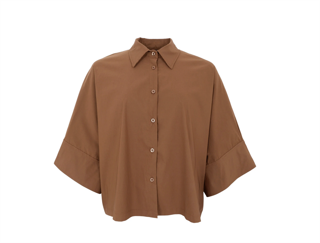 Black Colour - BCDavina loose skjorte - Brun
